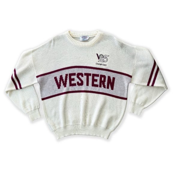 Vintage Other - ***SOLD***Vintage College Football 25th Vanier Western Champions Varsity Sweater